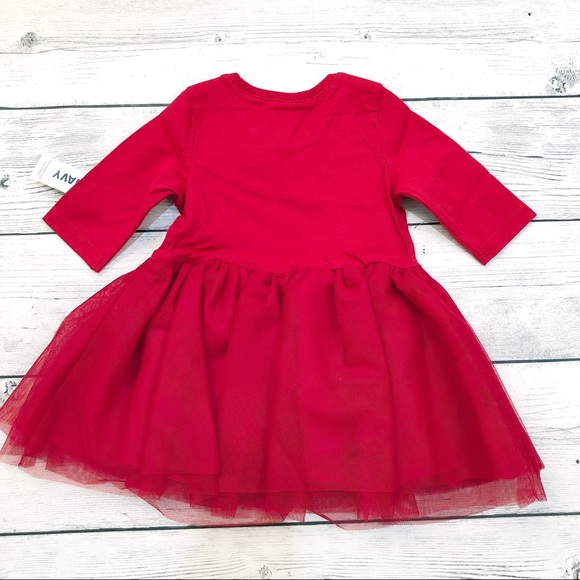 Toddler Long Sleeve Red Tutu Dress - Various Sizes - Picture 3 of 3